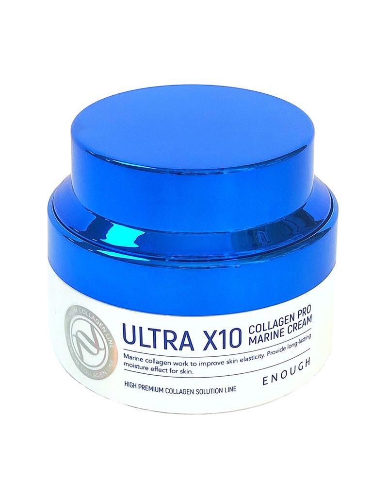 ENOUGH, Увлажняющий крем, с коллагеном, Ultra X10, Collagen Pro, Marine Cream, 50 мл
